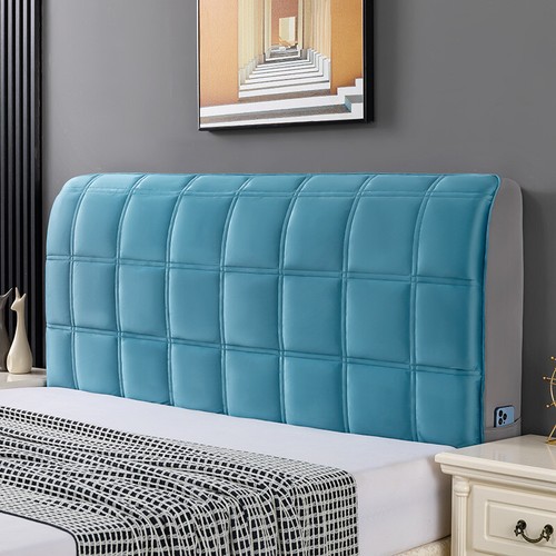 Luxury Padded Milk Velvet Headboard Cover Bed Head Cover Bed Back Protector - Picture 17 of 26
