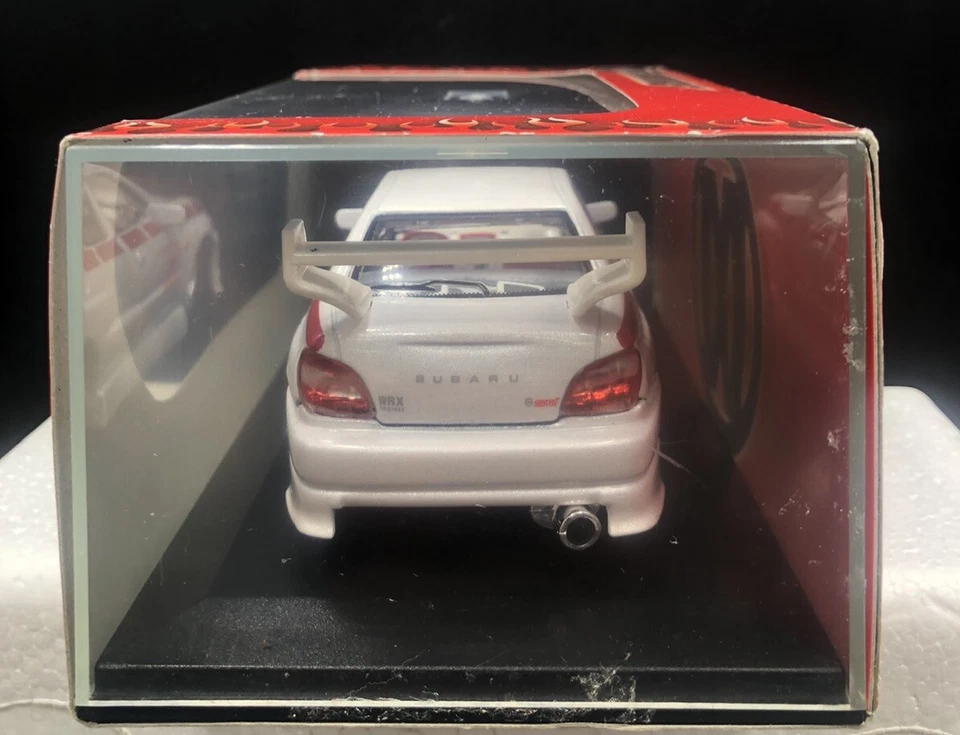 2003 SUBURU IMPREZA WRX STI MOTORWORKS Die cast 1/32 PLASTIC Display CASE & Box - Image 3 of 4