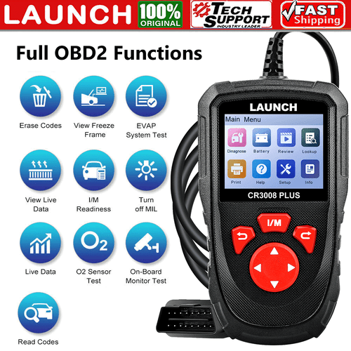 LAUNCH CR3008 + OBD2 Scanner Code Reader Check Engine Fault Car Diagnostic Tool - Picture 1 of 15