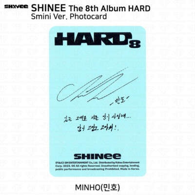 SHINee The 8th Album HARD Smini Digipack Ver Photocard Onew