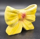 Bow Tie Wall Pocket Planter MCM Shawnee Pottery USA Ceramic Yellow and Pink