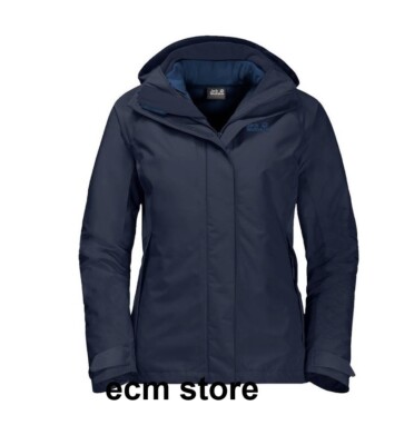 Jack Wolfskin Iceland Mantel Jacke 3 in 1 Damen Blue Night Größe XXL