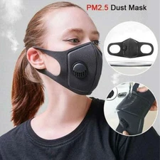 Face Mask Protection Anti Dust Outdoor Breathable Washable Reusable with Valve 
