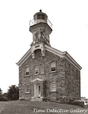 View of Great Captain Lighthouse,Greenwich, Connecticut - Historic Photo Print