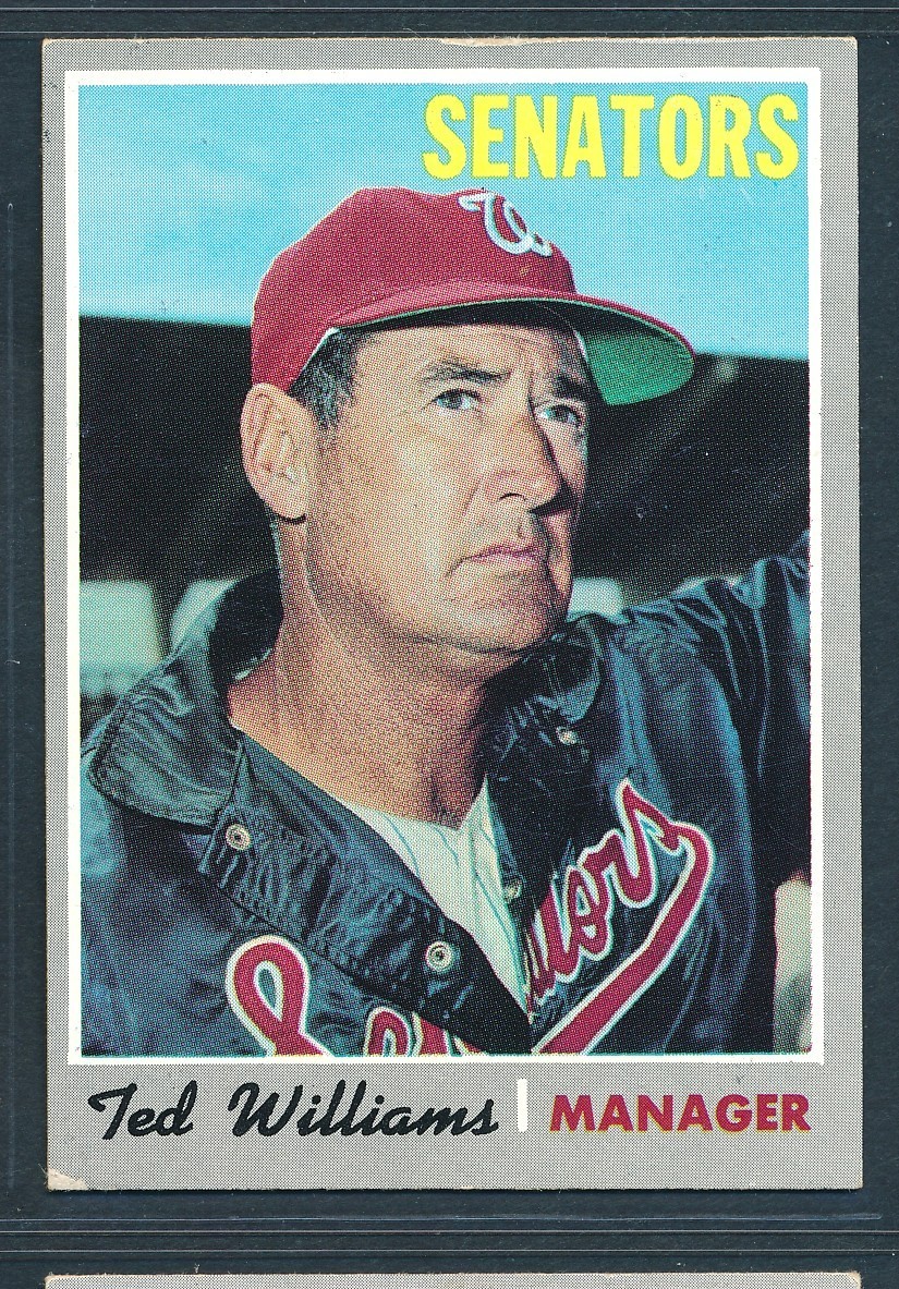 1970 Topps #211 TED WILLIAMS Washington Senators  Sharp ~ VG-EX wrinkle