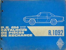 RENAULT FLORIDE R 1092 DERNIERE EDITI CATALOGUE DE PIECES DETACHEES AVEC COLORIS