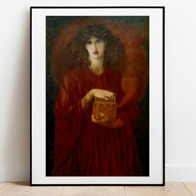 Kunstdruck Rossetti Pandora 1871 Präraffaelit Giclée Poster Galerie Wandbild