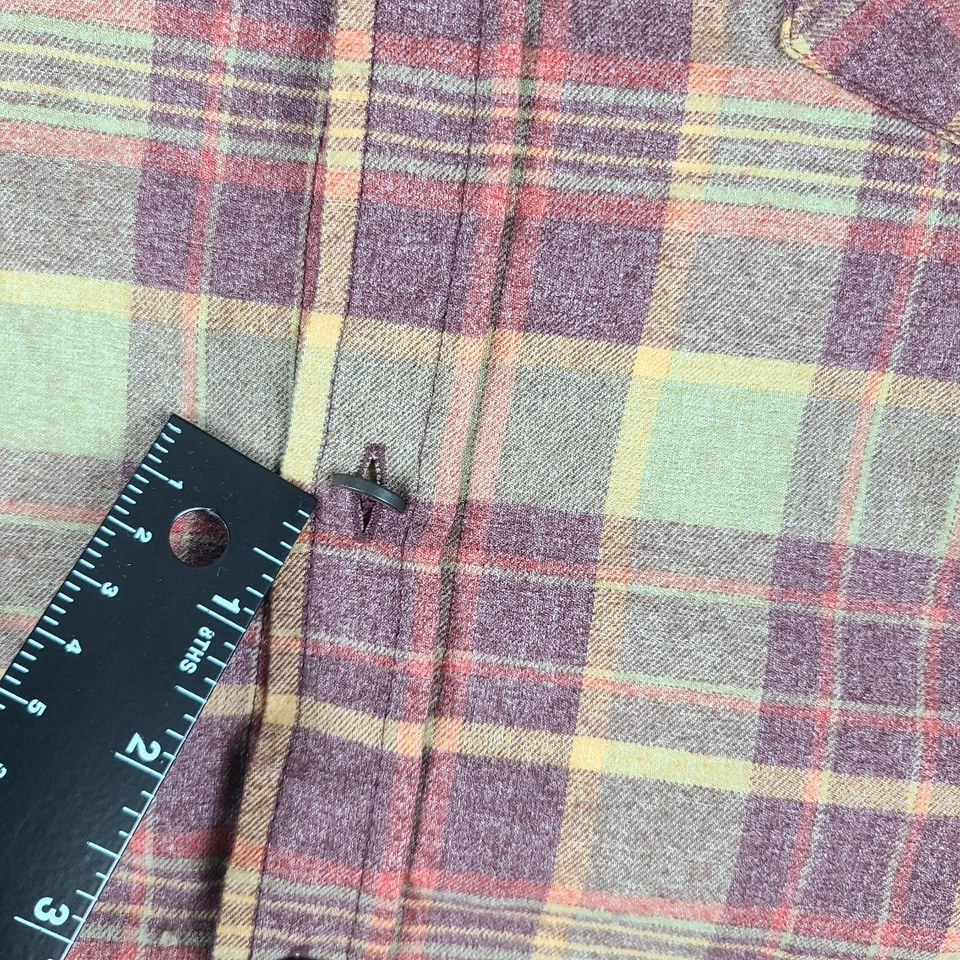 Royal Robbins Shirt Men Large Brown Red Plaid Sahara Outdoor Hiking Button Down* - Image 3 of 4