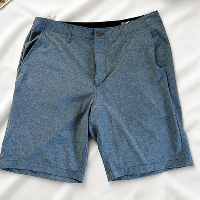 Volcom Surf & Turf Hybrid Shorts Men 36 Gray 4 Way Stretch Pockets Chino