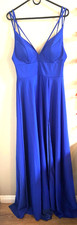 Cinderella Divine Formal Prom Ball Dress Strap Full length Gown Blue Size 8