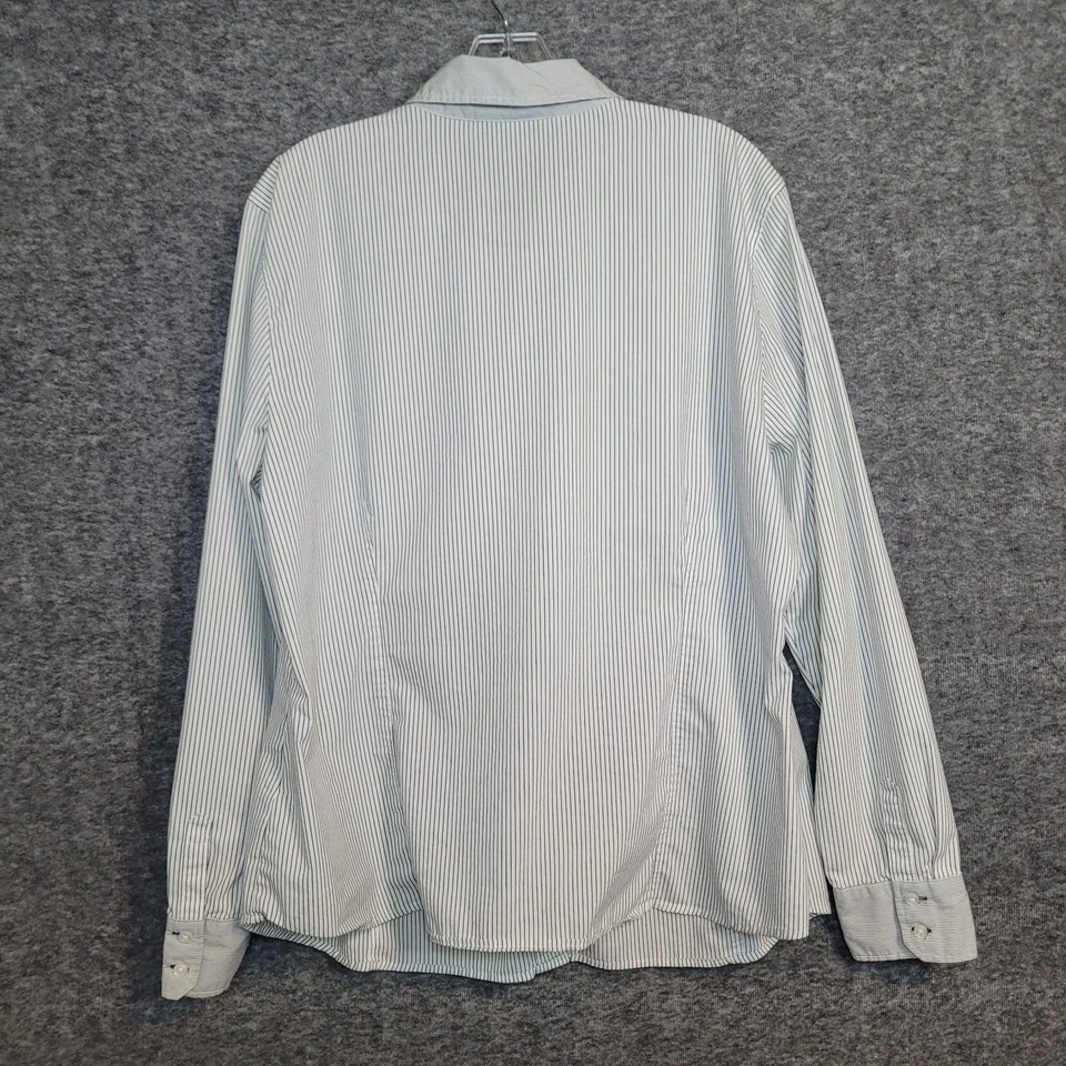 Camisa Attention Blanca con Rayas Negras Mujer XXL Abotonada Top Oficina Cápsula Foto 2 de 4