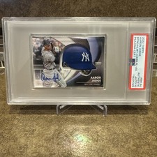 2022 Topps Baseball Commemorative Batting Helmet Aaron Judge Auto 6/10 Yankees 