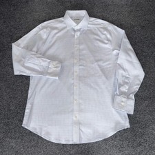 Twillory Men Safe Cotton Non-Iron Tailored Fit Dress Shirt Blue White 16.5 32/33