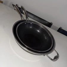 HexClad Lot Of 2 Hybrid Non Stick Fry Pans / Skillets 10” + 12” Wok NO LIDS