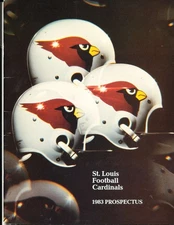 St. Louis Cardinals Football NFL 1983 Prospectus em f1