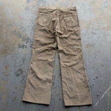 Vintage 70  s Levi  s White Tab Flare Corduroy Pants Talon 42 Zip