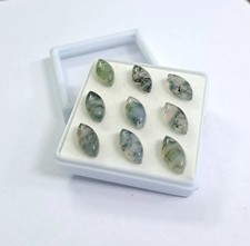 AAA Natural Moss Agate "Cabochon" Marquise Shape Loose Gemstone