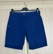 Maine New England Women's Blue Casual Cotton Chino Shorts - Ladies Size UK 12