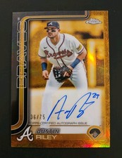 2025 Topps Gilded Collection #CGA-ARI Austin Riley Gold Autographs /75 Braves