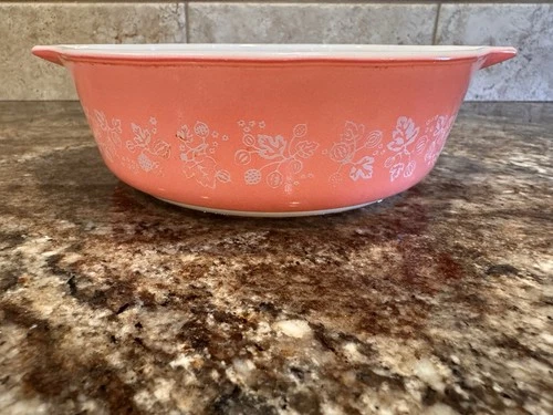 Vintage PYREX Pink Gooseberry 1 pt Casserole Dish 471 - NO LID