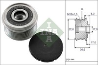 Schaeffler INA Generatorfreilauf 535 0137 10 FüR T31 Renault QR25DE Koleos Trail