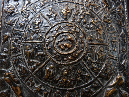 Zodiaco Calendario Tibetano Antico IN Rame Tibet Inizio 20 Secolo - Imagen 11 de 20