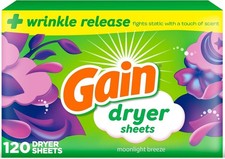 Dryer Sheets Fabric Softener, Moonlight Breeze, 120 Count