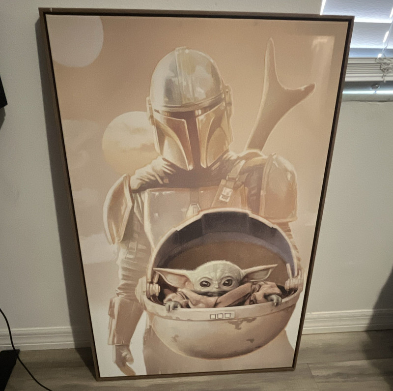 Star Wars The Mandalorian Framed Print - The Mandalorian & Grogu Wall Art