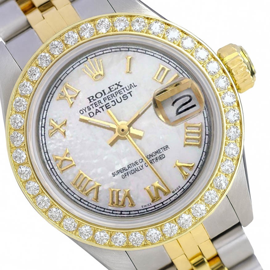 Rolex Datejust Two-Tone Gold Steel White