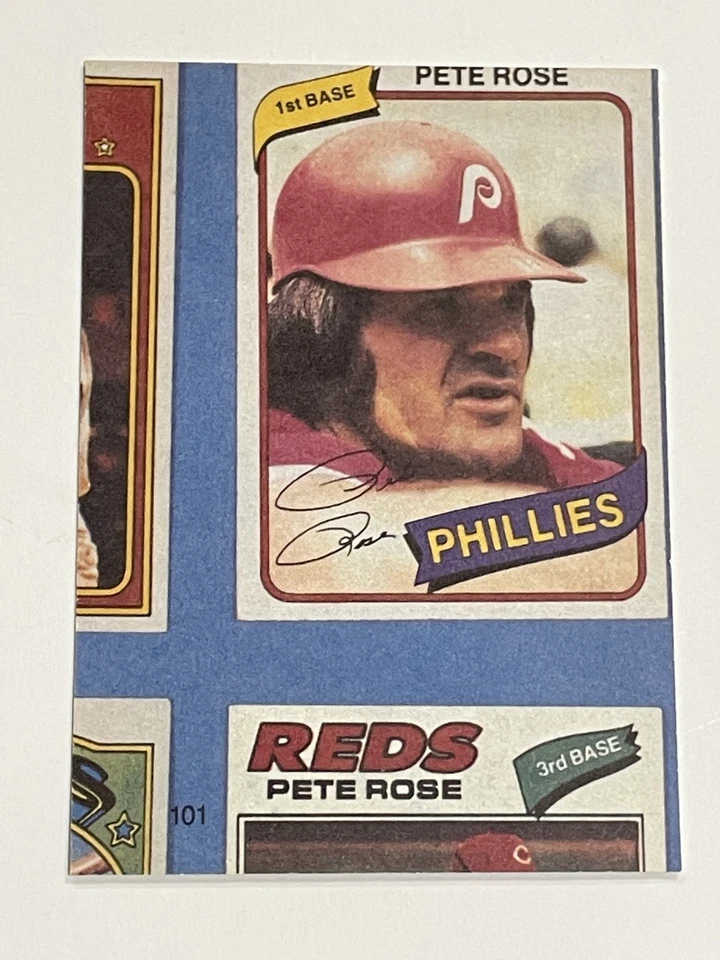 1985 Renata Galasso Pete Rose Baseball #101 - Pete Rose - Cincinnati Reds - Image 2 of 2