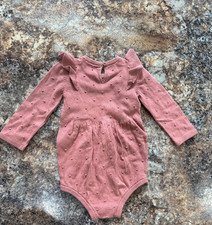 Carter's Baby Girl Ruffle Long Sleeve Bodysuit-Pink-18M