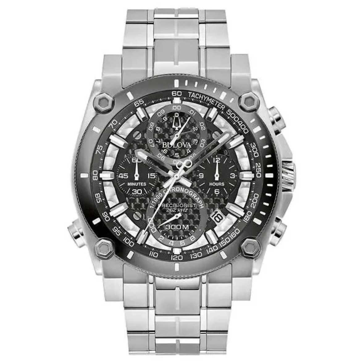 Bulova Precisionist Chronograph Stainless Steel Quartz Men's Watch 98B405