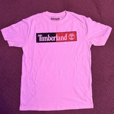 Timberland Boys White Logo Graphic Print Crew Neck T-Shirt L 14-16