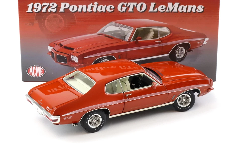 1:18 ACME 1972 Pontiac GTO LeMANS Ram Air Coupe Sundance Arancione - Immagine 3 di 4