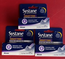 3 Systane Lubricant Eye Ointment Nighttime Severe Dry Relief3.5g Tube 1.8Oz 3/28