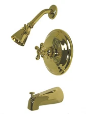 Kingston Brass KB363.AX Restoration Tub and Shower Trim Package - Brass