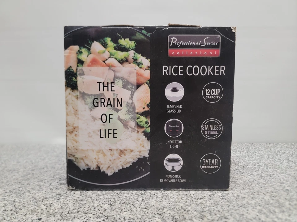 Professional Series 6-Cup Rice Cooker with Glass Lid Stainless Steel - Image 4 of 4