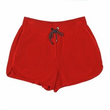 BRUNELLO CUCINELLI WOMEN'S RED MESH ATHLETIC SHORTS MSRP 2195