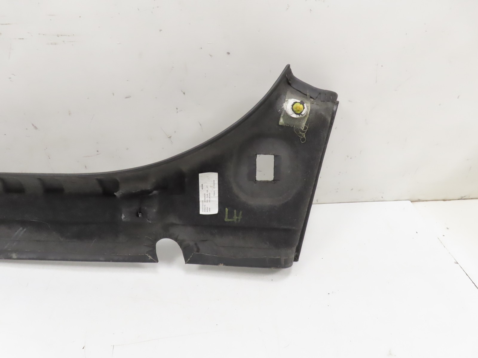 06 Lamborghini Gallardo #1310 Trim, Door Sill Cover Leather Black Left 400854903