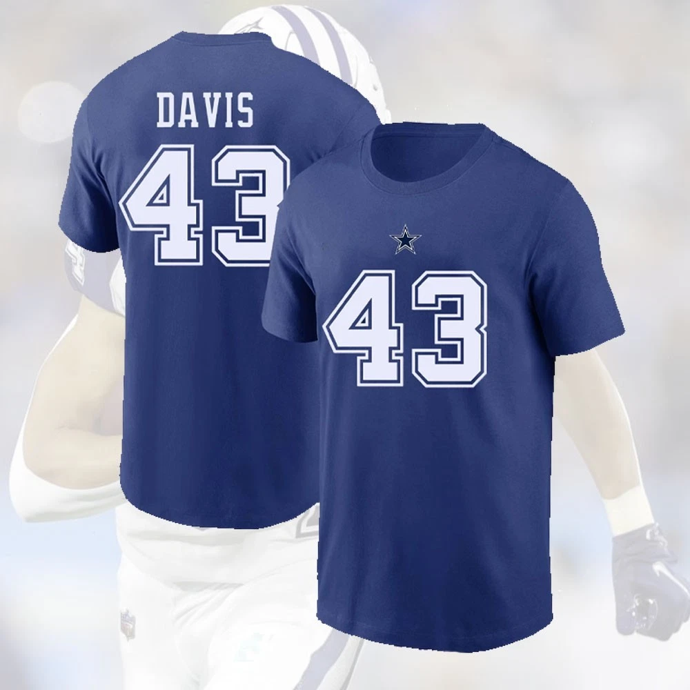 Malik Davis #43 Dallas Football Name & Number Gift For Fan