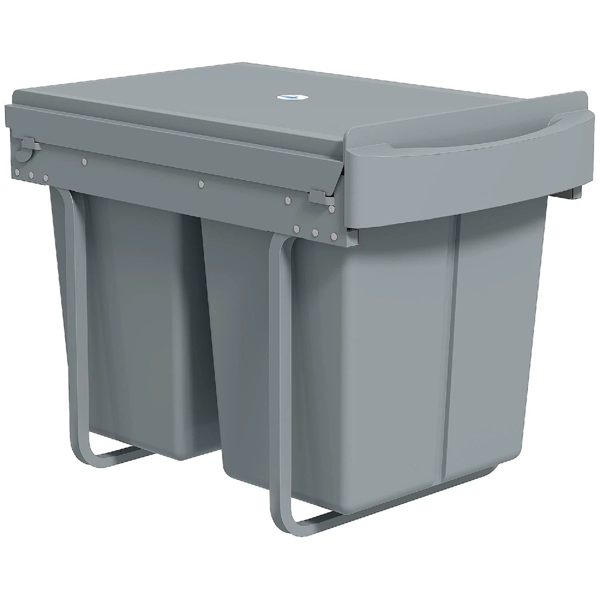 Pattumiera da incasso 2 x 10 + 1 x 20 litri 48 x 34 x 42 cm grigio