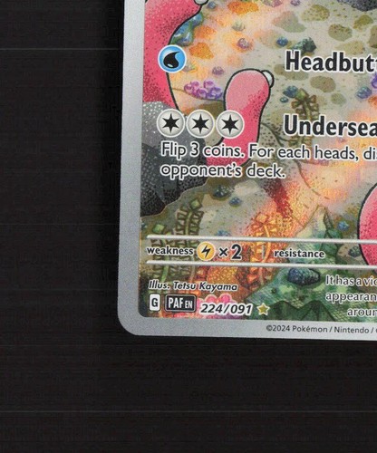 Carta Pokemon Holo Wugtrio 224/091 Destino Paldeano Full Art Ultra Rara NM - Foto 5 di 10