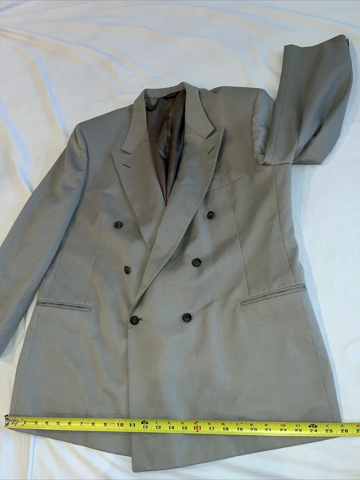 Blazer De Colección Kuppeheimer Para Hombres Marrón Lana 2 Botones Falta Etiqueta Talla Foto 4 de 4