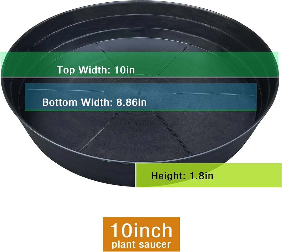 Plant Saucer 10 12 14 16 18 20 25 Inch Extra-Deep Plant Trays for Flower Pot, He - Image 2 of 4