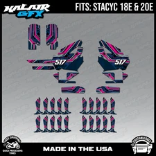 Graphics Kit for STACYC 18E 20E Electric Bike (All Years) Electron-magenta