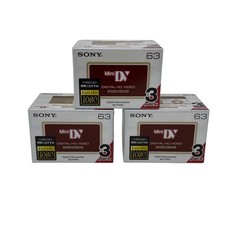  LOT OF 3 Sony 3 Pack Mini DV Digital HD Video Cassette 1080 DVM63 - 9 Tapes 