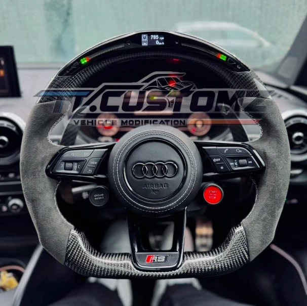 Audi R8, TTRS, RS3, RS6 RSQ3 Carbon Fibre LED Rev Counter Display Steering Wheel - Image 3 of 4