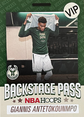 2020-21 Hoops Backstage Pass VIP GIANNIS ANTETOKOUNMPO Milwaukee Bucks