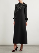 48IT- Valentino Draped polka-dot silk midi dress BNWT