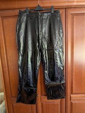 ASOS Design High Shine crackle Vinyl Straight Leg Trouser Black UK18